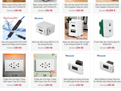 Phân phối ổ cắm mạng âm tường cho đại lý công trình thợ khắp cả nước giá rẻ. 3