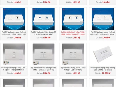 Phân phối ổ cắm mạng âm tường cho đại lý công trình thợ khắp cả nước giá rẻ. 0