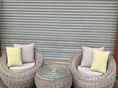 Bộ bàn ghế ban công mây nhựa 2