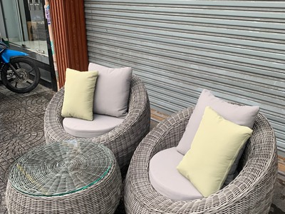 Bộ bàn ghế ban công mây nhựa 4