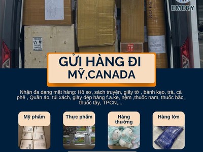 Em nhận gửi hàng đi Mỹ Canada tại EMERY 0