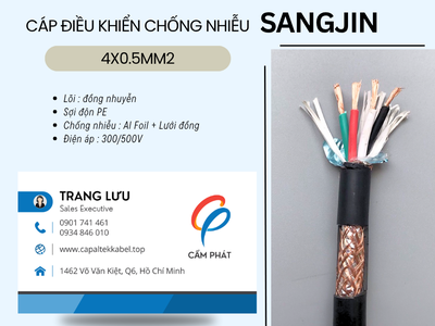 Cáp điều khiển chống nhiễu 4x0.5 Sangjin HCM, Bình Dương, Đồng Nai, BRVT 1