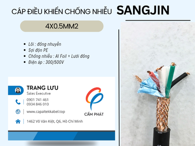 Cáp điều khiển chống nhiễu 4x0.5 Sangjin HCM, Bình Dương, Đồng Nai, BRVT 2