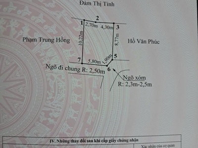 Chào bán 1 lô đất tại Thôn Đông. Lâm Động  - Diện tích 70m2 0