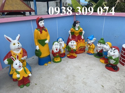 Tượng cổ tích bạch tuyết giá rẻ,tượng cổ tích thánh gióng, tượng cổ tích cô tấm, tượng cổ tích hươu 1