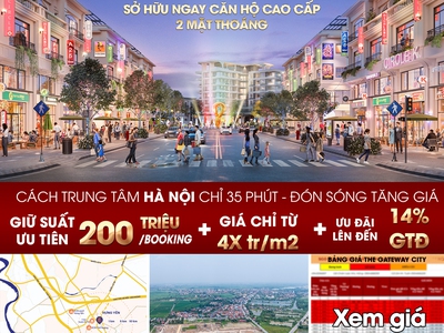 CĂN NGOẠI GIAO dự án The Gateway City. GIÁ 4X TRIỆU/M2 Đón sóng công nghiệp x2x3 0