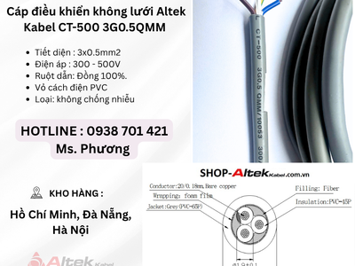 Cáp điều khiển không lưới Altek Kabel CT-500 3G0.5QMM Đà Nẵng, Hà Nội, Hồ Chí Minh 0