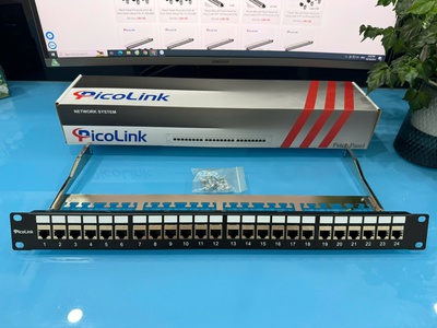 Thanh đấu nối cáp patch panel cat5 cat6 cat6A cat7 16 cổng 24 cổng 48 cổng Picolink hàng tốt giá tốt 5