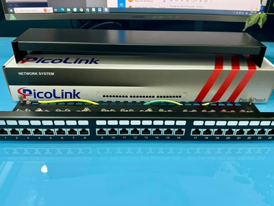 Thanh đấu nối cáp patch panel cat5 cat6 cat6A cat7 16 cổng 24 cổng 48 cổng Picolink hàng tốt giá tốt 9
