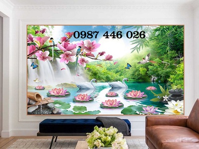 Gạch tranh phòng khách ốp tường 3d HP9822 9