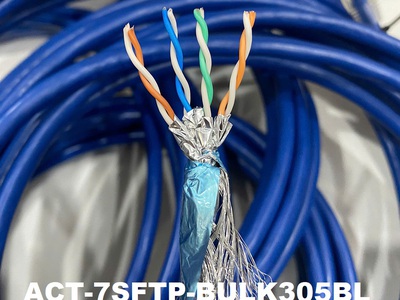 Sẵn kho cáp mạng Cat6 UTP ngoài trời có dây gia cường chịu lực mã ACT-6LANOD-305BK 5