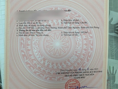BÁN CĂN NHÀ ĐẸP TẠI TDP BẤC 2 - THUỶ ĐƯỜNG CŨ  nay là phường Thuỷ Nguyên mới 2