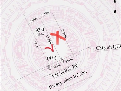 Chào bán 1 lô 93m2 - đường nhựa 7m  Hoà Bình giá chỉ 3,xx tỷ 0