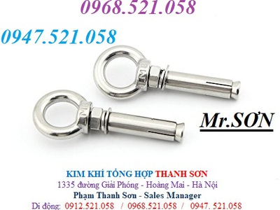 Nở mắt tròn bằng INOX 304 M6,8,10,12,14,16,18,20 Hà Nội 0968521058 Bu lông ốc vít Thanh Sơn cung ứng 0