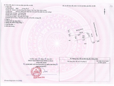 Bán đất tại thị trấn sông đốc, trần văn thời, cà mau, 168.7m2, giá sốc 0