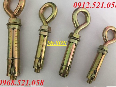 Nở sắt đầu tròn M10,M6,M8 mạ kẽm màu Vàng 0947521058 Kim khí Thanh Sơn HÀ NÔI có nở móc câu Mạ kẽm 0