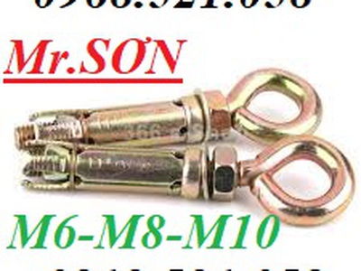 Nở sắt đầu tròn M10,M6,M8 mạ kẽm màu Vàng 0947521058 Kim khí Thanh Sơn HÀ NÔI có nở móc câu Mạ kẽm 2