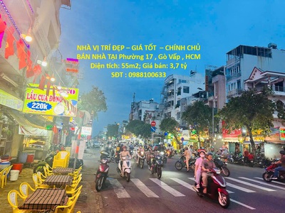 Nhà vị trí đẹp   giá tốt    chính chủ bán nhà tại phường 17 , gò vấp , hcm 0
