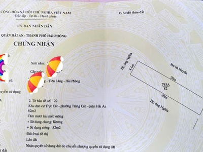 Bán đất tuyến 2 Cát Vũ   Tràng Cát ngay mặt chợ, dt 82m2 đường 8m oto tránh nhau giá chỉ 2 Tỷ790tr. 0