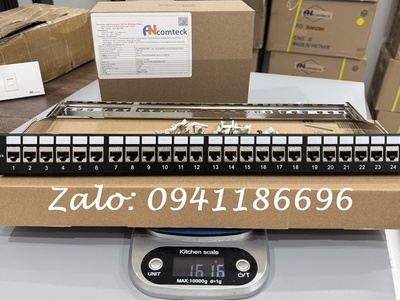 Thanh đấu nối mạng Patch panel 24 cổng Cat6A FTP mã ACT-24S1U, ACT-S6A-001 chính hãng ANCOMTECK 0