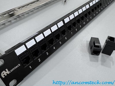 Thanh đấu nối mạng Patch panel 24 cổng Cat6A FTP mã ACT-24S1U, ACT-S6A-001 chính hãng ANCOMTECK 3