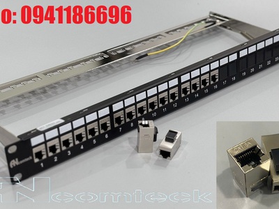 Thanh đấu nối mạng Patch panel 24 cổng Cat6A FTP mã ACT-24S1U, ACT-S6A-001 chính hãng ANCOMTECK 6