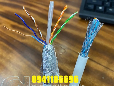 Cáp mạng liền nguồn Cat6 UTP   2C lõi đồng nguồn ANCOMTECK mã ACT-6LAN2C-305BK 9
