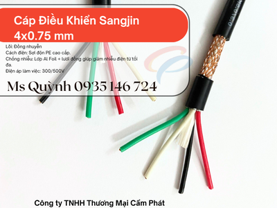 Cáp điều khiển chống nhiễu 4x0.75 Sangjin Hồ Chí Minh 1
