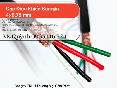Cáp điều khiển chống nhiễu 4x0.75 Sangjin Hồ Chí Minh 0