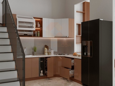 Tủ Bếp Acrylic Chữ L Cao Cấp Nhỏ Gọn, Tối Ưu Diện Tích 1