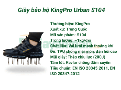 KingPro Urban S104   Giày bảo hộ cho người làm việc thông minh 1