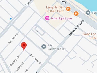 Bán đất lô góc đường bàu mạc 5 và bàu mạc 6 -gần biển bãi tắm nguyễn chánh 1