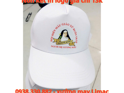Địa chỉ in nón kết trắng logo hội hiền mẫu 0