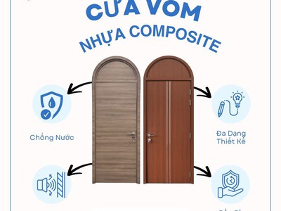 Cửa vòm nhựa gỗ composite 1