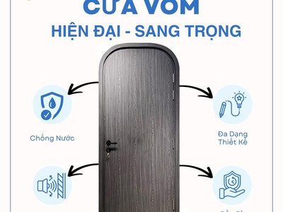 Cửa vòm nhựa gỗ composite 0