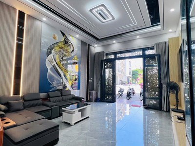 Nhà đẹp 1 trệt 1 lửng 2 lầu   sân thượng trước sau - chiêu liêu - dĩ an 3