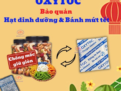Gói Hút Oxy Bảo Quản Mứt Dừa, Mứt Gừng Tết Thơm Ngon 0