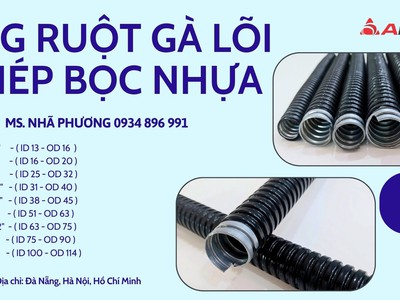  Ống ruột gà lõi thép bọc nhựa pvc/ ống kẽm đàn hồi Đà Nẵng, Hồ Chí Minh, Hà Nội. 1