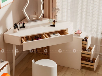 Bàn Trang Điểm Gỗ Công Nghiệp MDF Độc Đáo, Thông Minh 0
