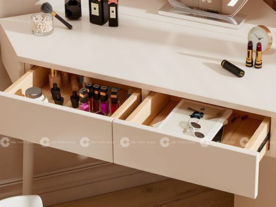 Bàn Trang Điểm Gỗ Công Nghiệp MDF Độc Đáo, Thông Minh 2