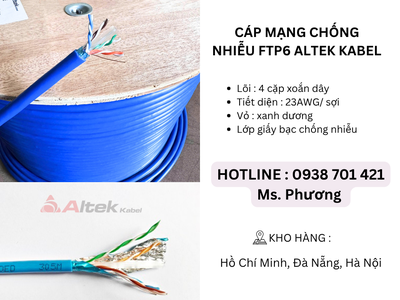 Cáp mạng chống nhiễu FTP6 Altek Kabel Đà Nẵng, Hà Nội, Hồ Chí Minh 1