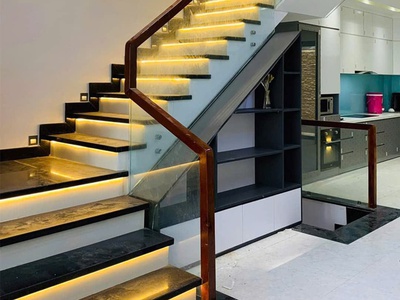 Cho thuê nhà mới, hai mặt tiền, 97m2  4t  vỉa hè, trần nhân tông-30 tr 2