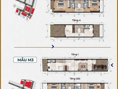 Bán nhà xây sẵn - có sổ,dt 65-94m2 1 triệt 2 lầu  sân thượng sổ hồng sẵn 7,9 tỷ 2