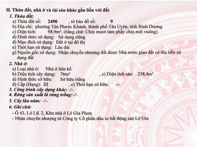 Bán nhà phố liền kề cao cấp   dự án lê gia plaza, tân uyên, bình dương 4