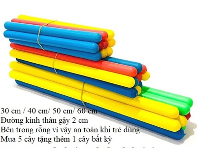 Gậy nhựa dạy học giáo dục thể chất cho học sinh lớp 5, gậy tập 50 cm bằng nhựa ship cod nhanh 4