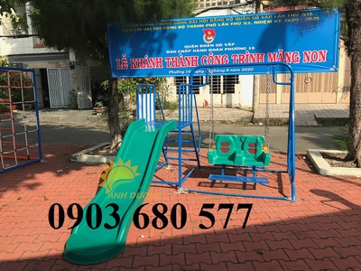 Xích đu ngoài trời dành cho trẻ en mầm non vui chơi 3