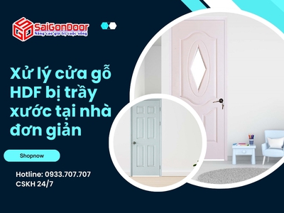 Xử lý cửa gỗ HDF bị trầy xước tại nhà đơn giản 2