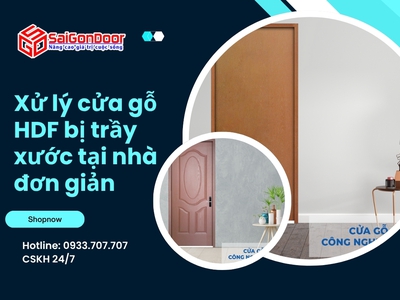 Xử lý cửa gỗ HDF bị trầy xước tại nhà đơn giản 5