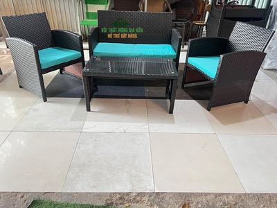Sofa cafe nhựa giả mây 9