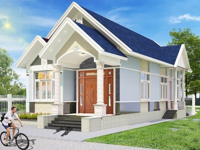Diện tích nhà cấp 4 3 phòng ngủ theo phong cách hiện đại   tối giản 0